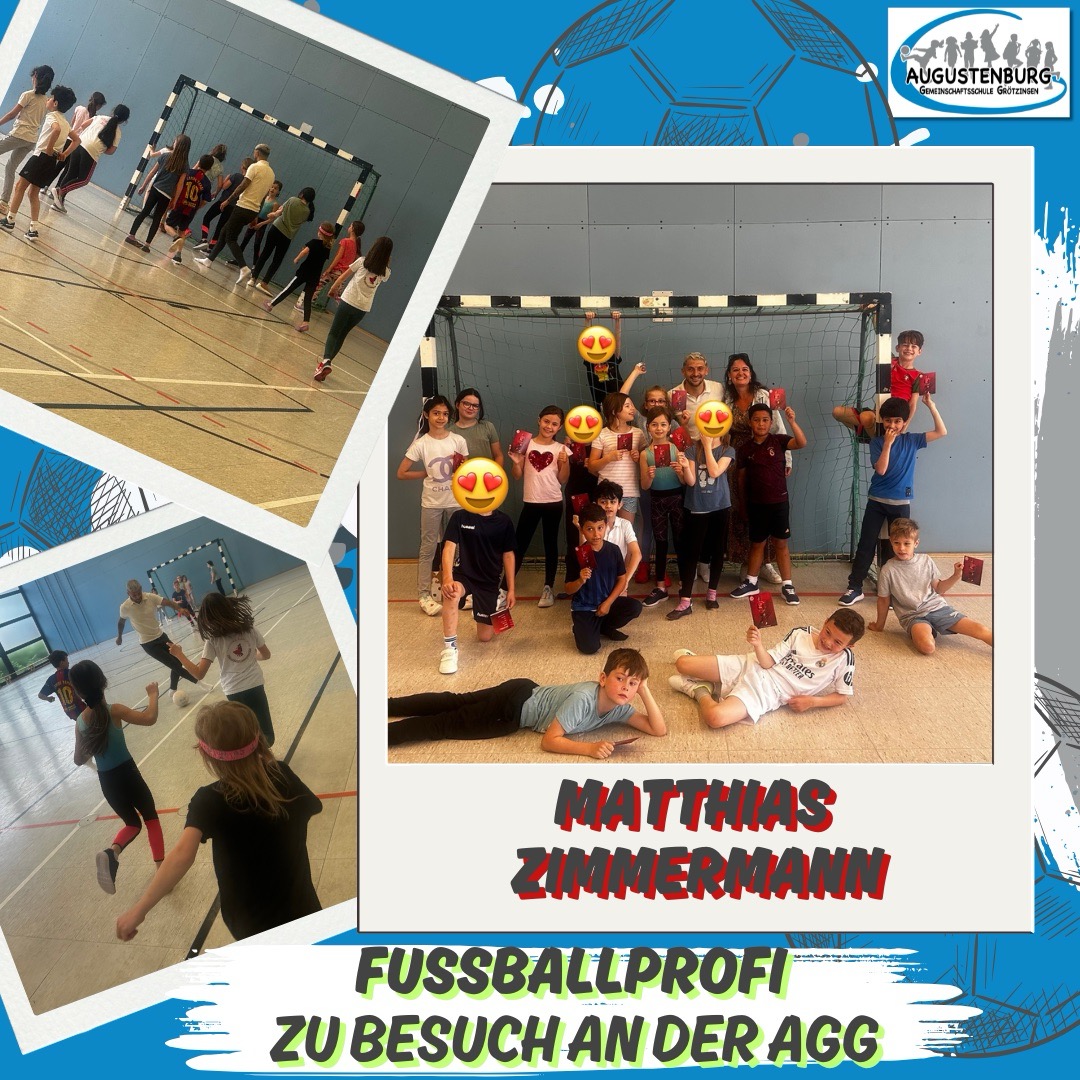 Besuch eines Fußballprofis